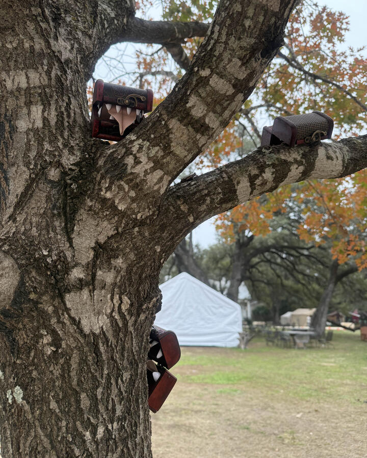 Climbing the Trees in their freakish way.